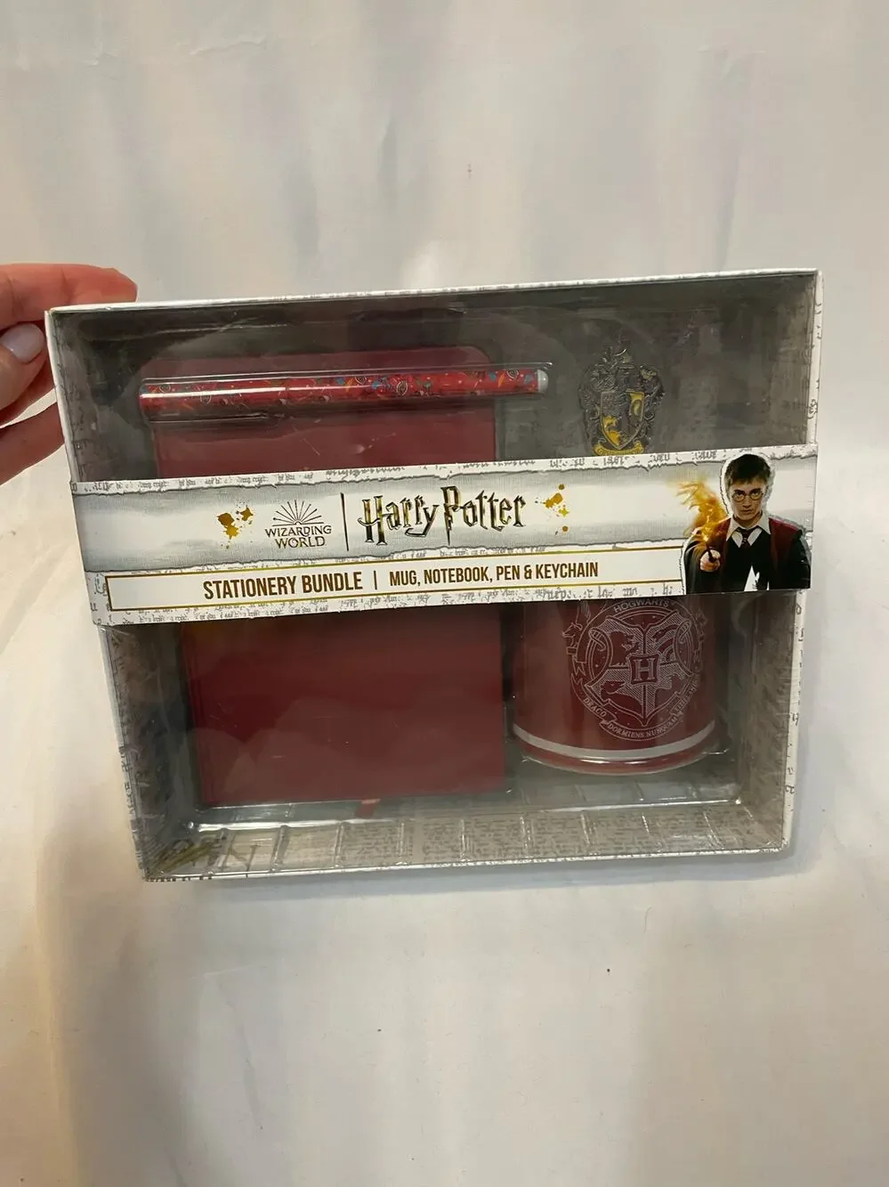 Harry Potter Stationary Bundle Gryffindor Red Mug Journal Pen Keychain Gift NEW